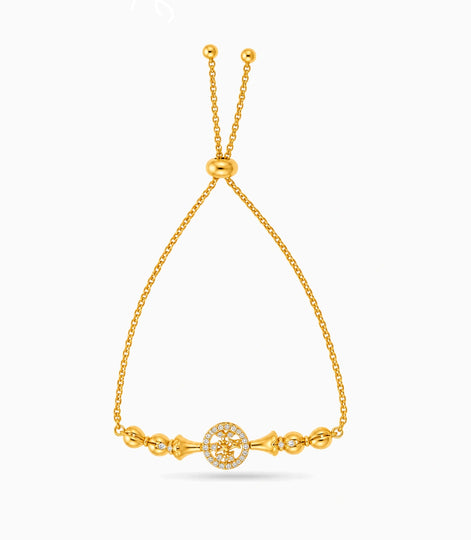 Gold Plated Luxe AD Bolo Bracelet