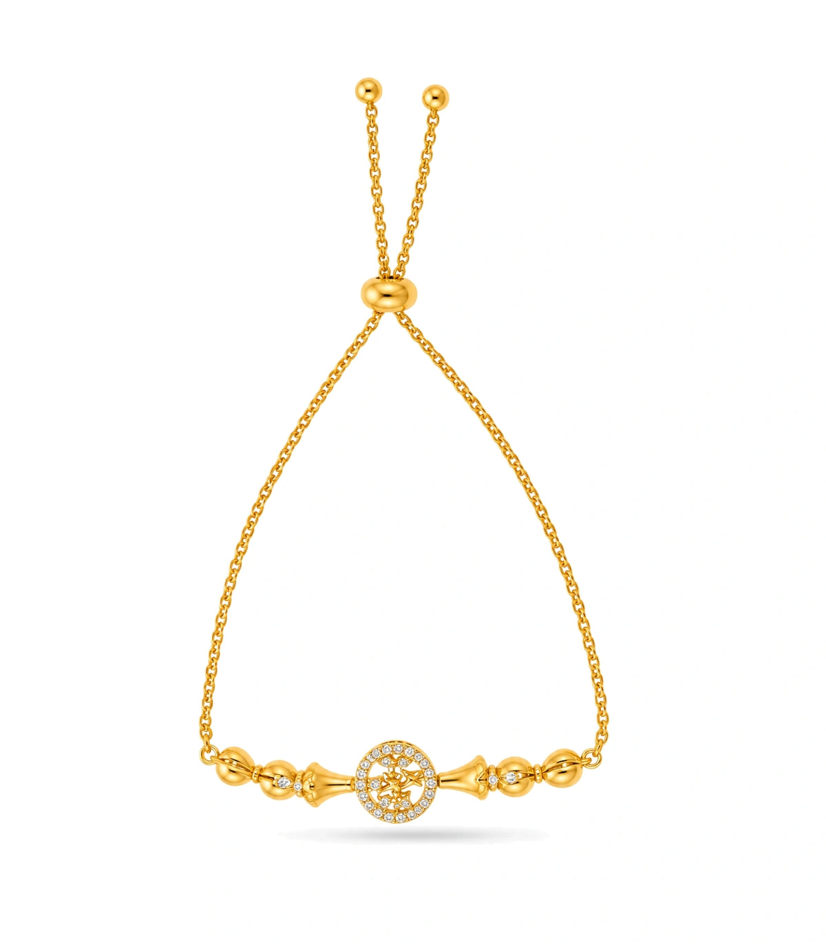 Gold Plated Luxe AD Bolo Bracelet