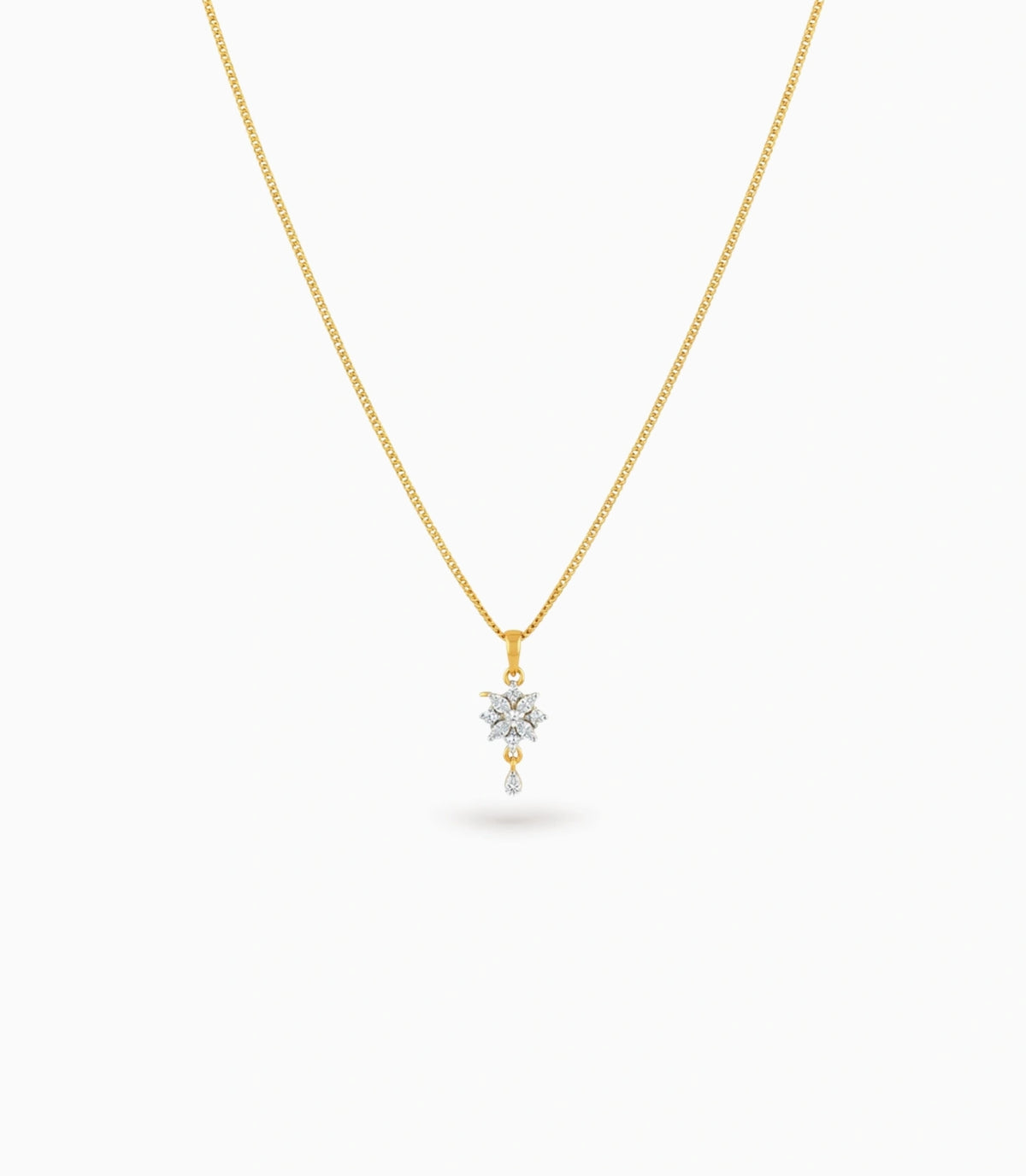 Gold Plated Office Wear CZ Chain & Pendant