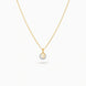 Gold Plated Round CZ Chain & Pendant