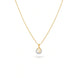 Gold Plated Round CZ Chain & Pendant