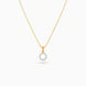 Gold Plated Circle CZ Chain & Pendant
