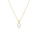 Gold Plated Circle CZ Chain & Pendant