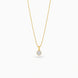 Gold Plated Round Fill CZ Chain & Pendant