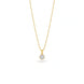 Gold Plated Round Fill CZ Chain & Pendant
