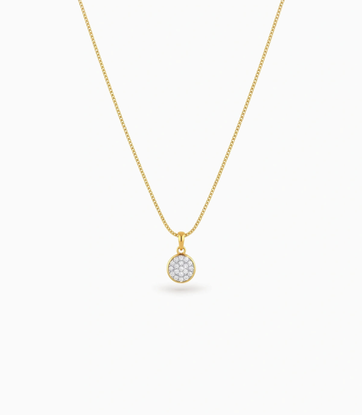 Gold Plated CZ Got Chain & Pendant