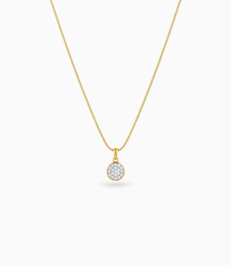 Gold Plated CZ Got Chain & Pendant
