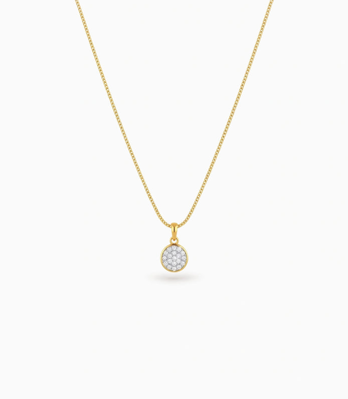 Gold Plated CZ Got Chain & Pendant