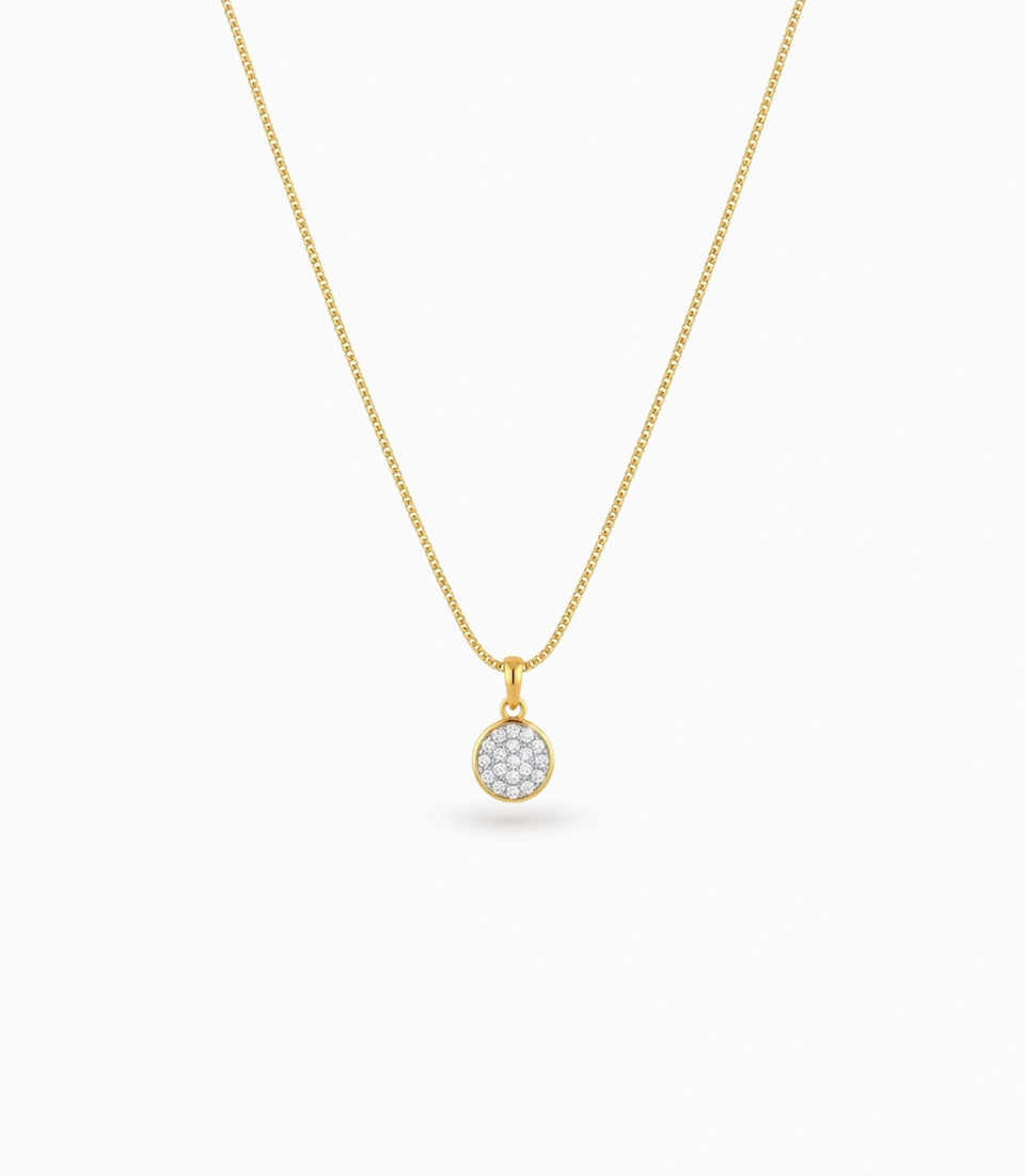 Gold Plated CZ Got Chain & Pendant