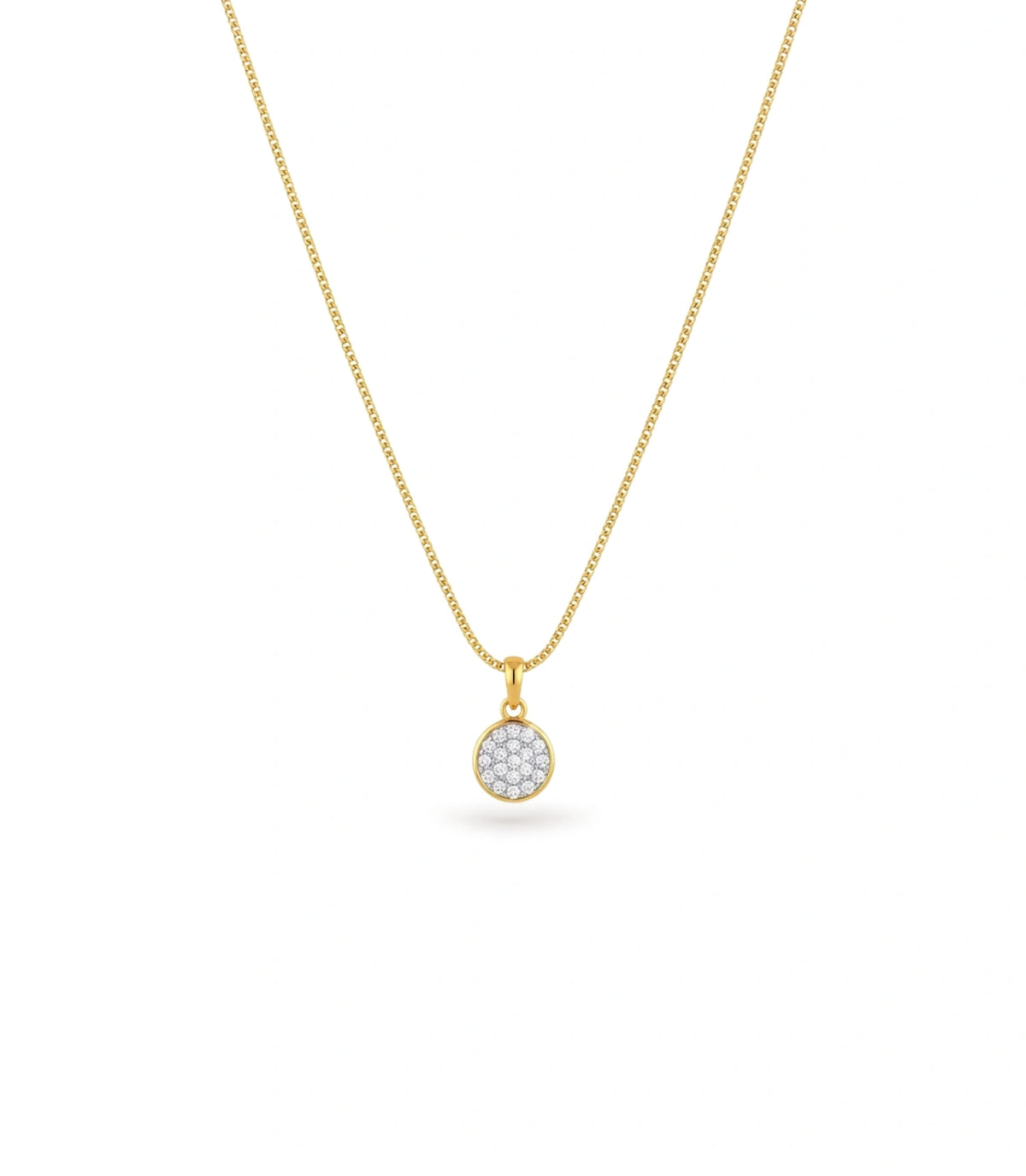 Gold Plated CZ Got Chain & Pendant
