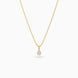 Gold Plated Oval CZ Chain & Pendant