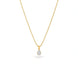 Gold Plated Oval CZ Chain & Pendant