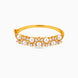 Gold Plated Pearl & Marquise AD Flexible Bracelet