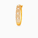 Gold Plated Pearl & Floral Marquise AD Flexible Bracelet