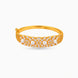 Gold Plated Pearl & Floral Marquise AD Flexible Bracelet