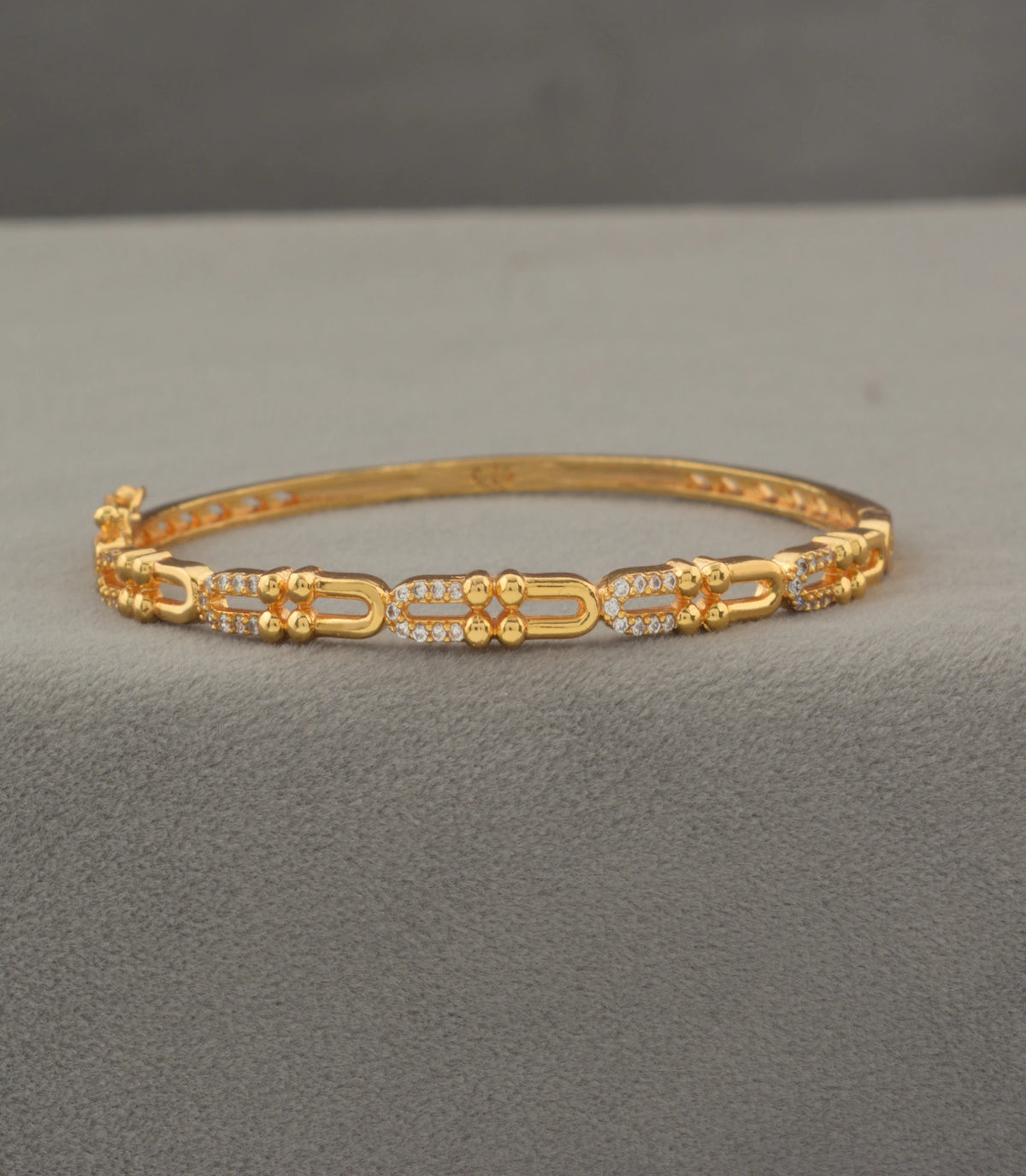Gold Plated U-Link AD Flexible Bracelet
