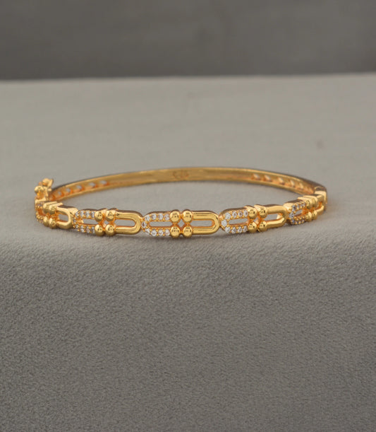 Gold Plated U-Link AD Flexible Bracelet