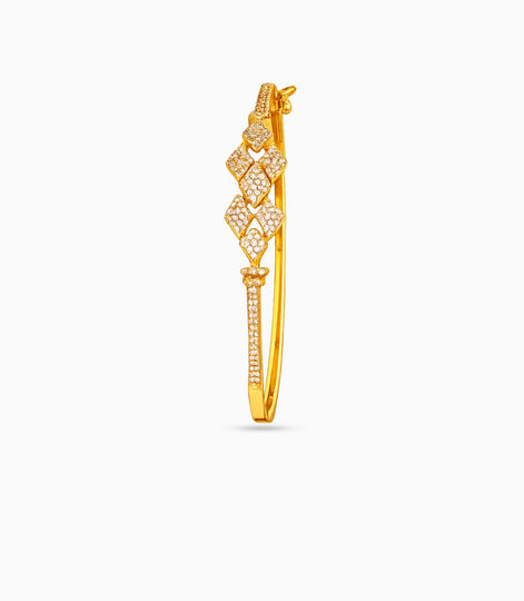 Gold Plated Rhombus AD Flexible Bracelet