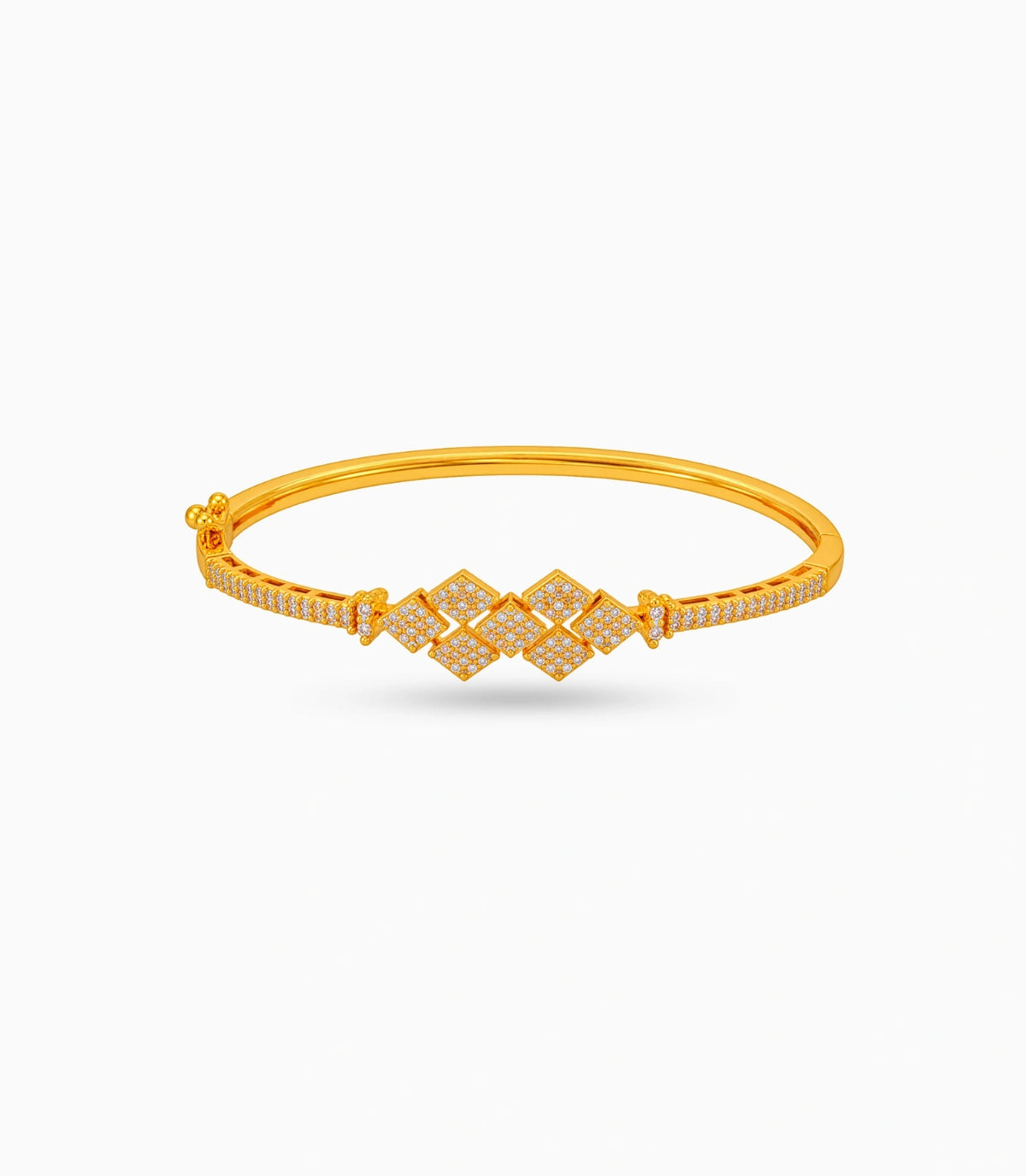 Gold Plated Rhombus AD Flexible Bracelet