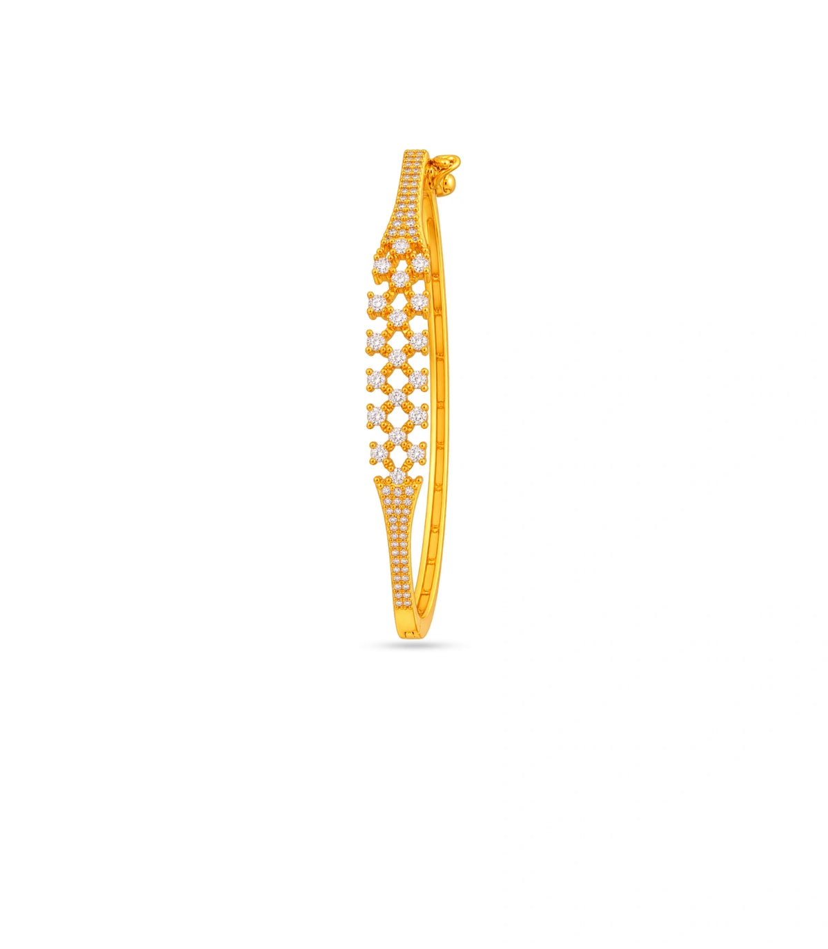 Gold Plated Sparkling AD Flexible Bracelet