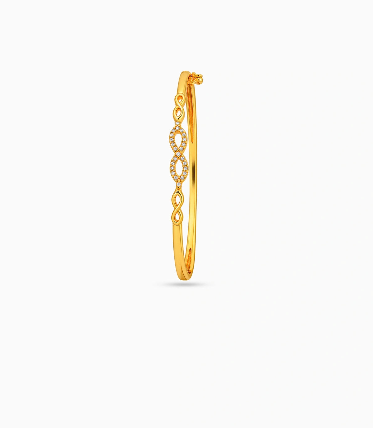 Gold Plated Infinity Loop AD Flexible Bracelet