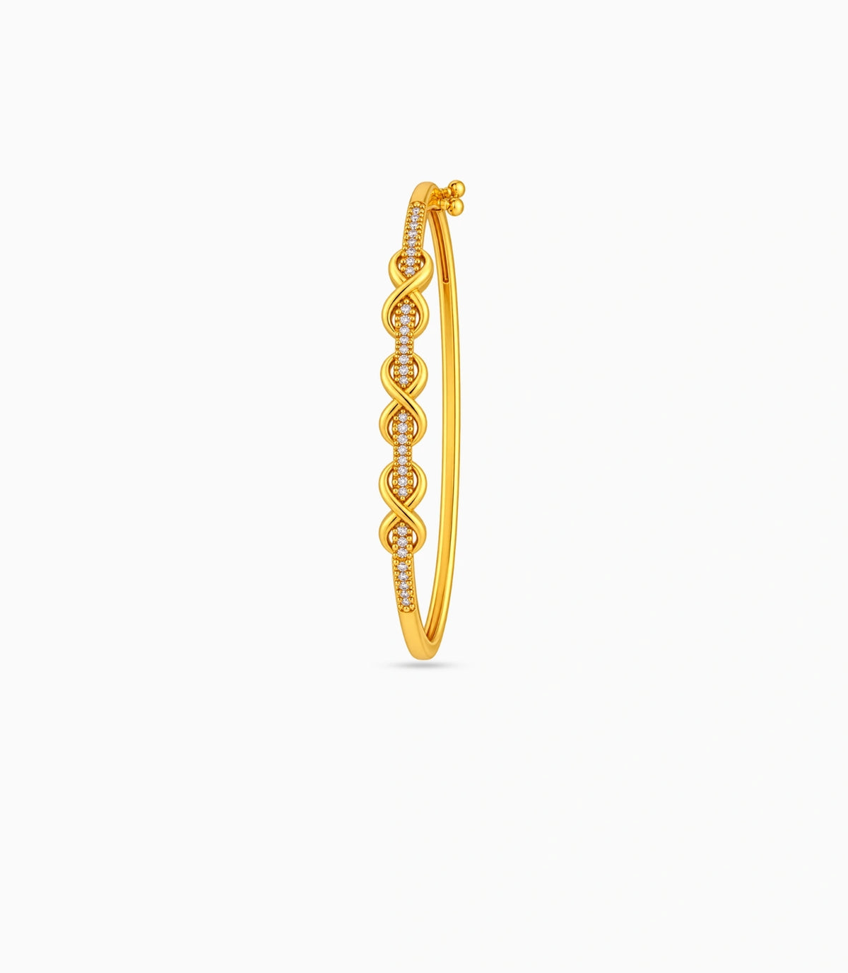 Gold Plated Infinity Knot AD Flexible Bracelet