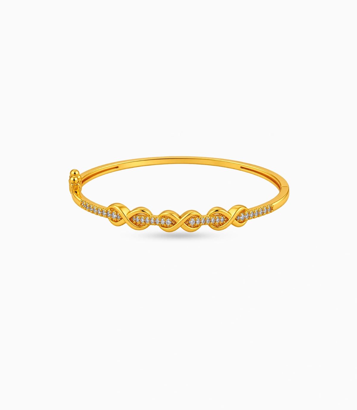 Gold Plated Infinity Knot AD Flexible Bracelet