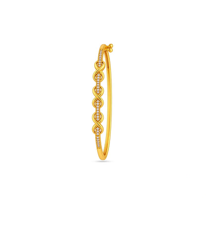 Gold Plated Infinity Knot AD Flexible Bracelet