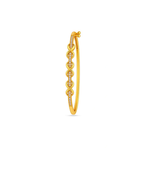 Gold Plated Infinity Knot AD Flexible Bracelet