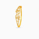 Gold Plated Floral Fan AD Flexible Bracelet