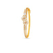 Gold Plated Twin Blossom AD Flexible Bracelet