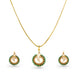 Gold Plated Delicate Diya CZ Necklace Set