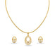 Gold Plated Delicate Stylish CZ Chain Pendant Set