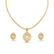 Gold Plated Delicate Abstract CZ Chain Pendant Set