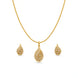 Gold Plated Delicate Fancy CZ Chain Pendant Set