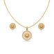 Gold Plated Delicate Round Star CZ Chain Pendant Set