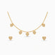 Gold Plated Delicate Charm CZ Necklace Set
