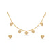 Gold Plated Delicate Charm CZ Necklace Set