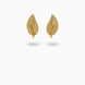Gold Plated Leaf AD Stud Earrings