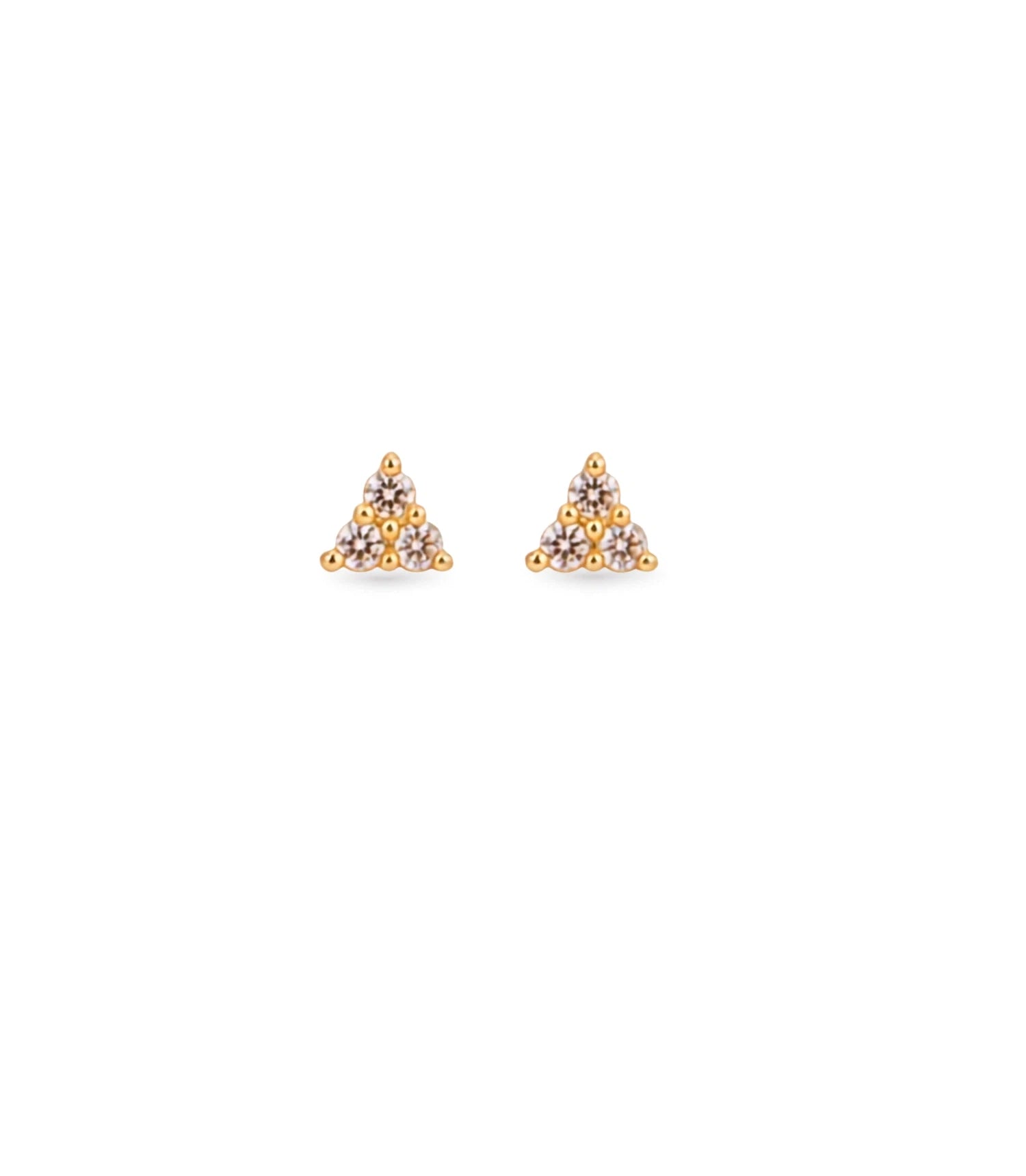 Gold Plated Delicate AD Stud Earrings
