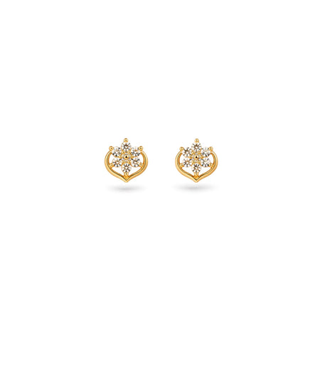 Gold Plated Small Delicate AD Stud Earrings