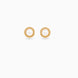 Gold Plated Small Pearl AD Stud Earrings