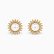 Gold Plated AD Small Pearl Stud Earrings