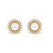 Gold Plated AD Small Pearl Stud Earrings