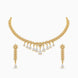 Gold Plated Sparkling Leaf AD Necklace Set