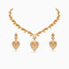 Gold Plated Medallion AD Necklace Set