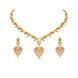 Gold Plated Medallion AD Necklace Set