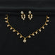 Gold Plated Floral Fringe AD Necklace Set