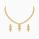Gold Plated Leaf Cluster AD Necklace Set