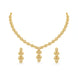 Gold Plated Leaf Cluster AD Necklace Set